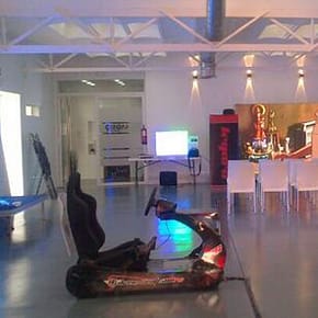 El simulador DRIVE SEAT 500RC en el evento Earpro LED Show, que se celebra el 8 de mayo en Madrid